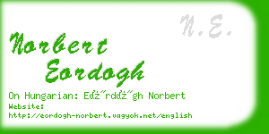 norbert eordogh business card